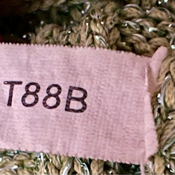 Joseph A Womens Sz L Shimmer Green Fitted Ribbed Scoop Neck Sweater Y2K Festive - Picture 5 of 8